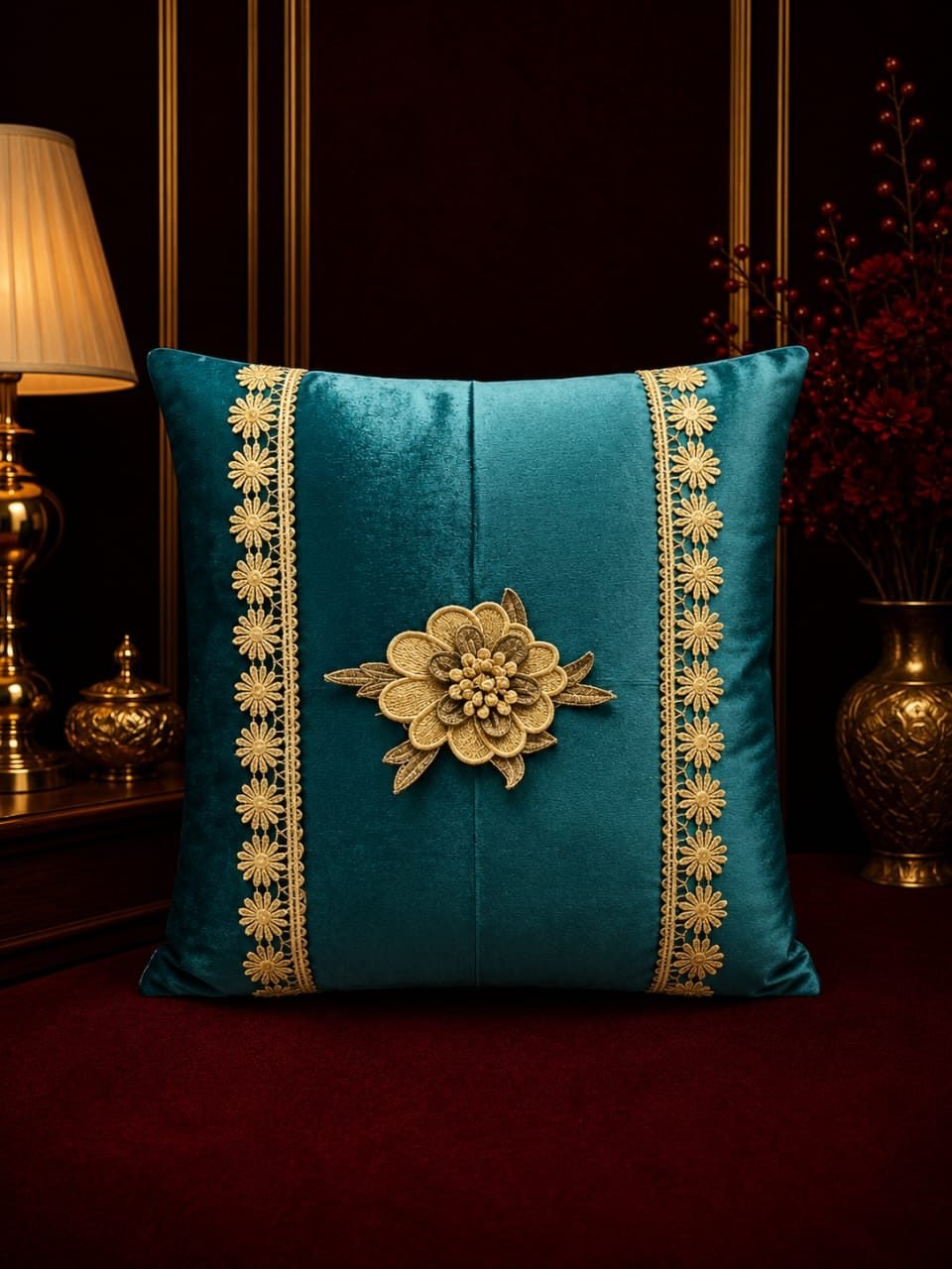 Imported Velvet Cushion Cover 18x18"