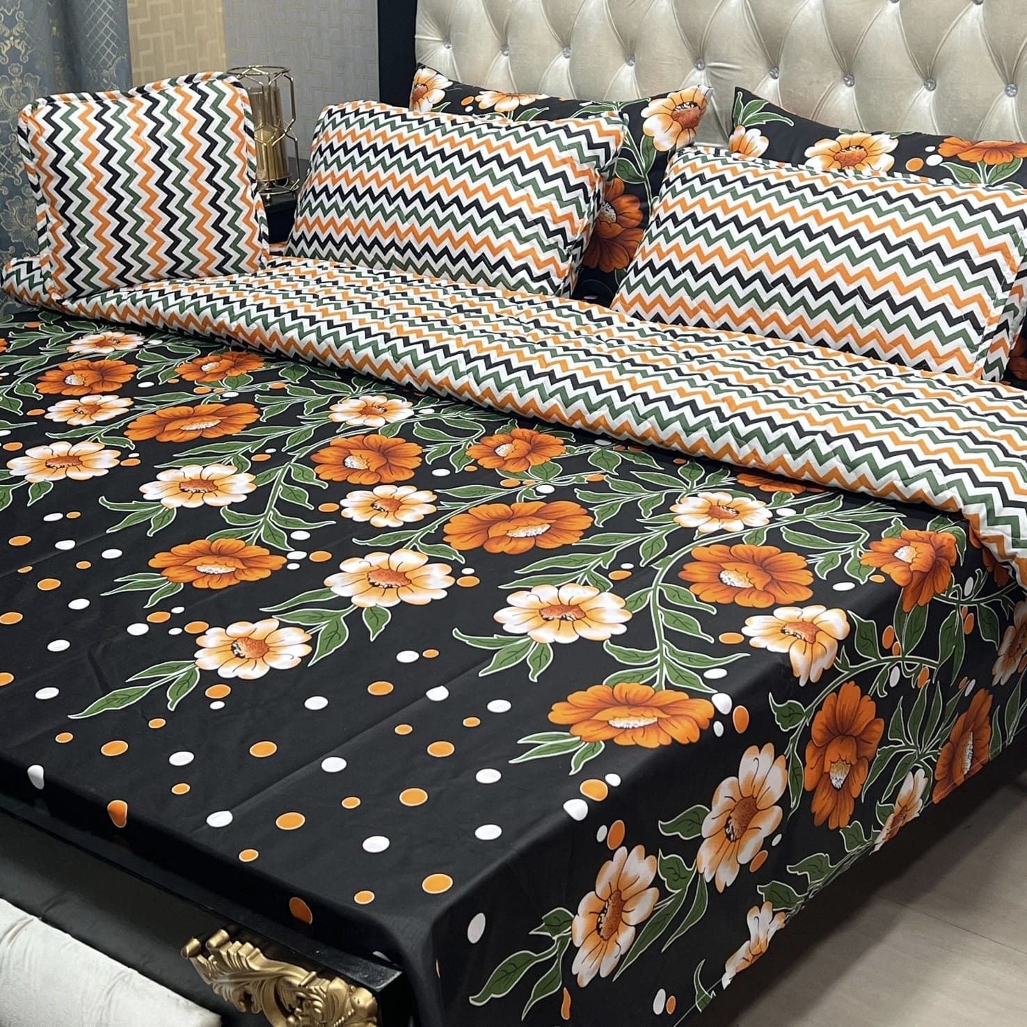 7Pc Printed Comforter Set
