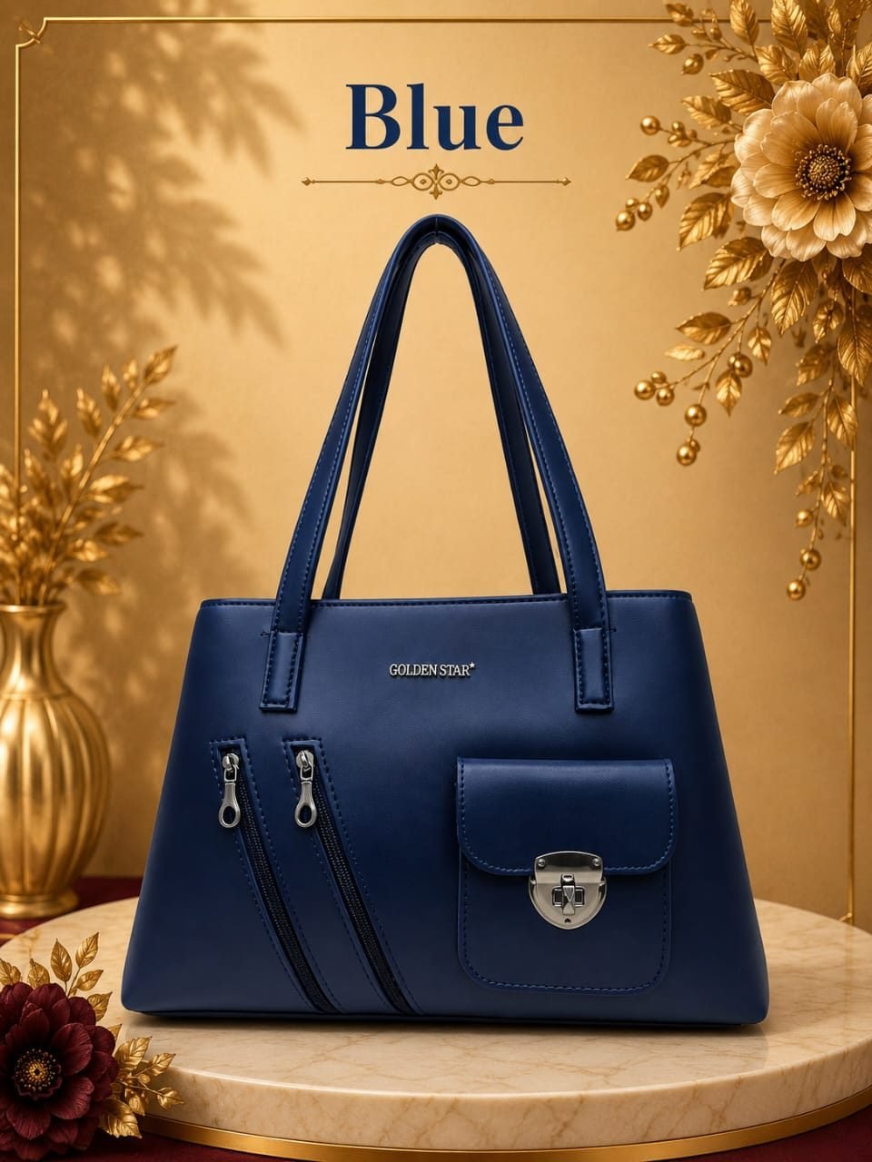 3-Zip Shoulder Bag