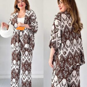 Chic Ikat Print 2-Piece Co-ord Set